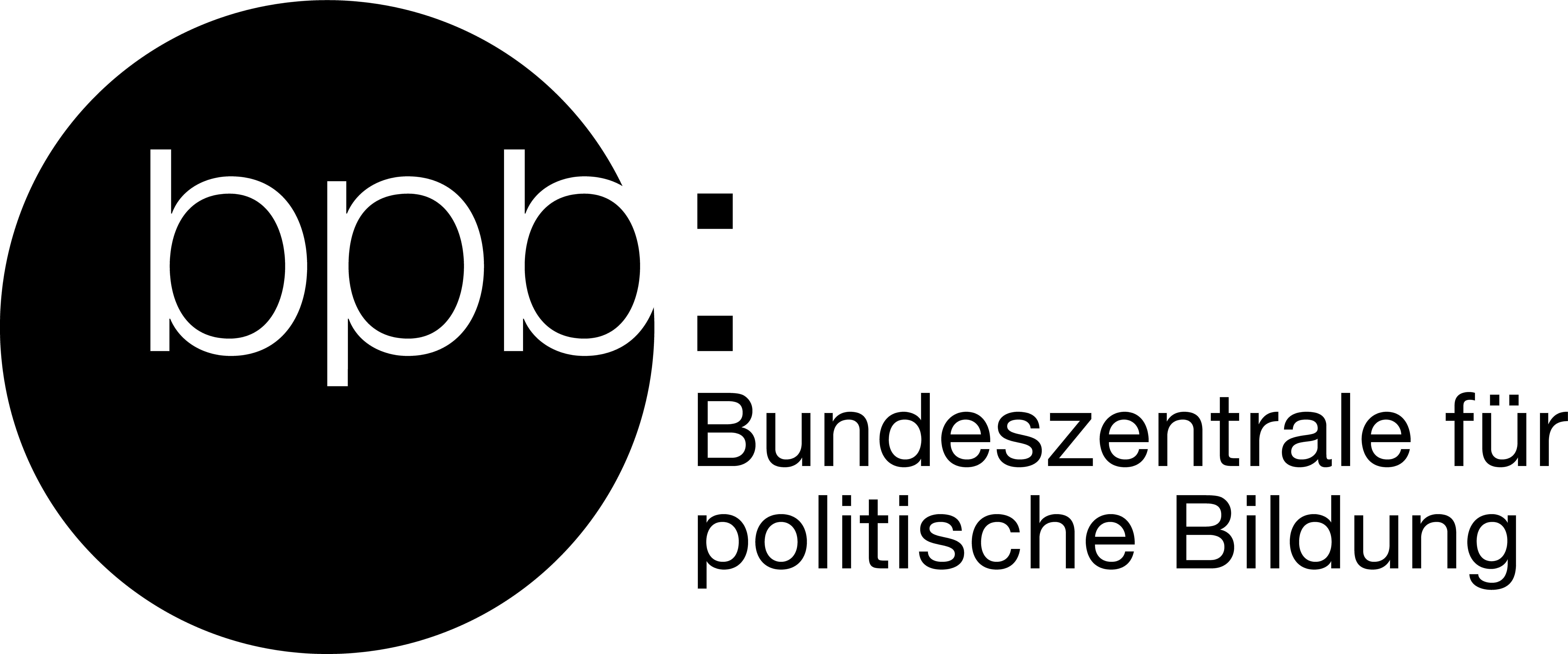 Das Logo der Bundeszentrale für politische Bildung in schwarz