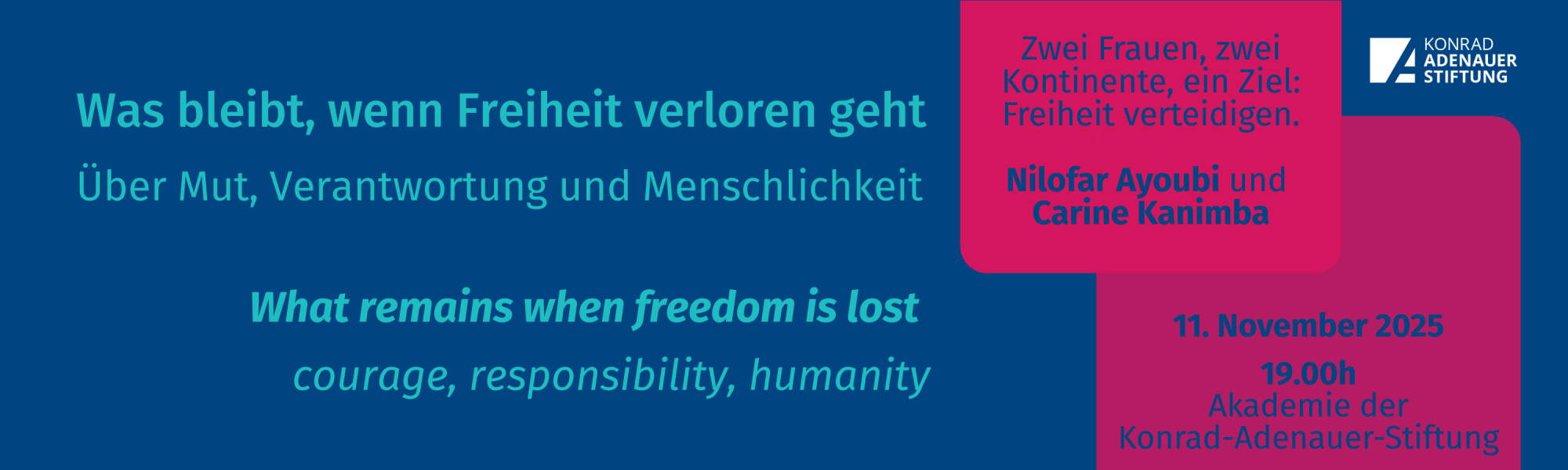 Keyvisual Was bleibt, wenn Freiheit verloren geht 